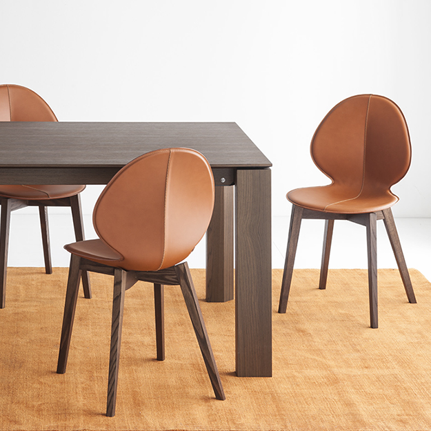 Calligaris Basil Chair Wood Legs